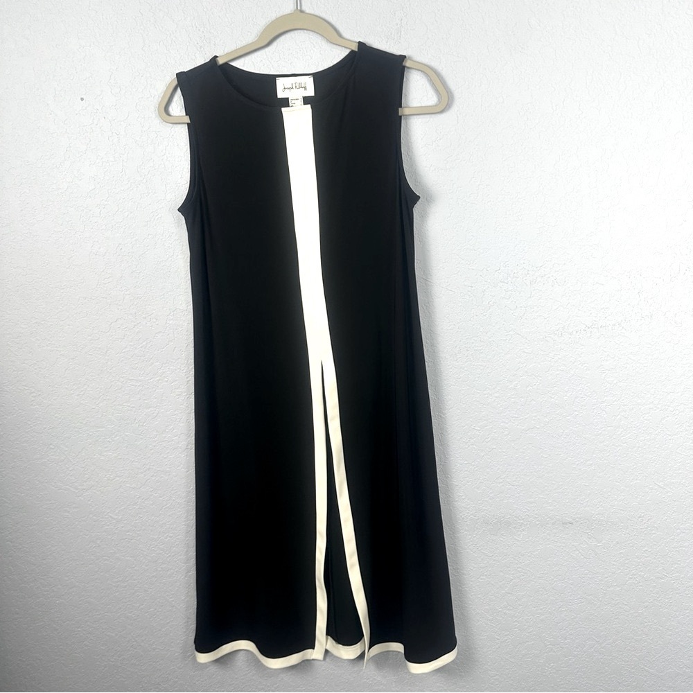 Joseph Ribkoff Black And White A-Line Midi Tunic Dress